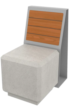 FAUTEUIL BÉTON STIL Dossier HPL