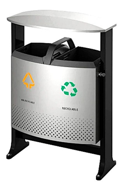 CORBEILLE TRI SELECTIF DESIGN 2 FLUX