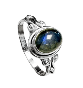 Anello in argento 925 con pietra di labradorite qualità AA