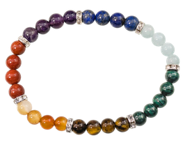 Bracciale 7 chakra e strass