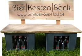 Bierkasten Bank, Sitzbank