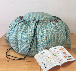 Turquoise éventails dorés + livre de recettes