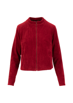 Blutsgeschwister Cord-Jacke "Jolly Zip up", fine needle red