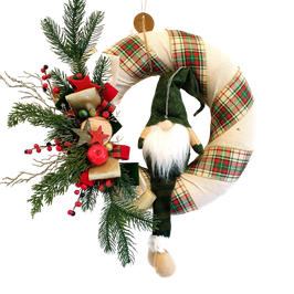 Couronne Père Noël vert