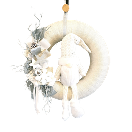Couronne Père Noël Blanche et Argent