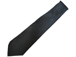 Cravate noire avec relief motif acacia
