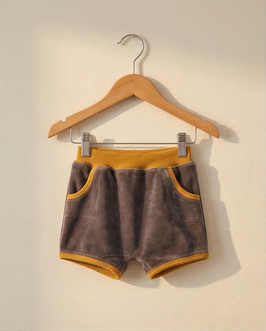 Frottee-Shorts 'Greige/Ocker'