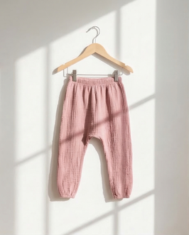 Musselin Hose 'Altrosa'