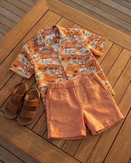 Shorts orange meliert
