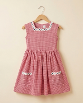 Seersuckerkleid 'Gingham' rot