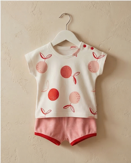 Baby Tee 'Pink Oranges'