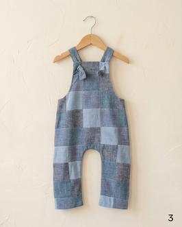 Patchwork Latzhose 'Jeans'