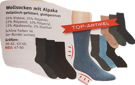 Herren Socken mit Alpakawolle/ TOPARTIKEL