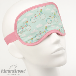 Fahrräder & Wolken, mint/rosa – Schlafbrille