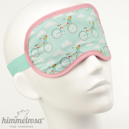 Fahrräder & Wolken, mint/rosa – Schlafbrille