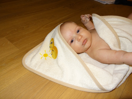 Kinderbadetuch mit Kapuze