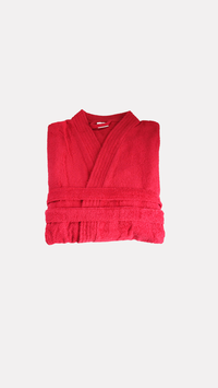 181 - Bademantel Kimono - Rubinrot