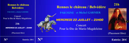 Billet Mercredi 22 juillet – 21h00