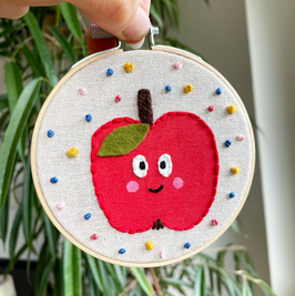 Stickbild - süßer Apfel