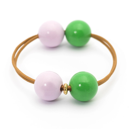 Woody Hair Tie Green Pink/Caramel | Mamaradscha Studio | 16,00 €