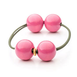 Woody Hair Tie Raspberry Pink | Dark Khaki | Mamaradscha Studio | 16,00 €