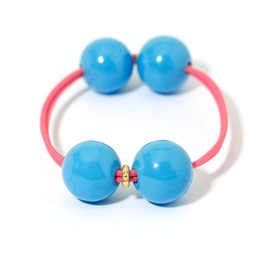 Woody Hair Tie Lightblue Skyblue/Geranium | Mamaradscha Studio | 16,00 €
