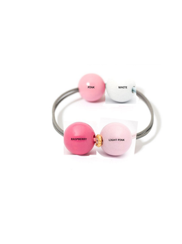 Woody Hair Tie Pink White Raspberry Light Pink | Grey| Mamaradscha Studio | 16,00 €