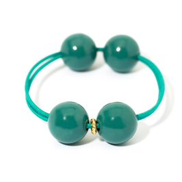 Woody Hair Tie Emerald/Petrol | Mamaradscha Studio | 16,00 €