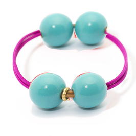 Woody Hair Tie Turquoise/Acai | Mamaradscha Studio | 16,00 €
