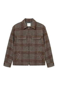 Lam Jacket Mahagony Check | Wood Wood | 495.-€