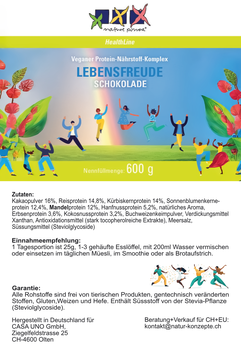 Protein-Nährstoff-Pulver MIX, 600g| Schoko, vegan