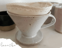 Kaffeefilter aus Biobaumwolle mit Spitze