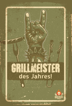 Metallschild Grillmeister des Jahres!