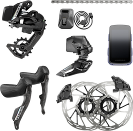 SRAM Force AXS E1 Upgrade-Kit mit Karoo 2x12, hydr. Scheibenbremse, Flatmount