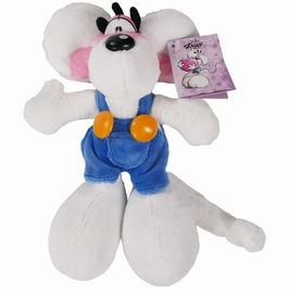 Diddl Plüsch 20cm in blauer Latzhose