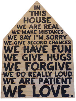 In this House (XXL) - Illustrated Quotes | Holzdruck