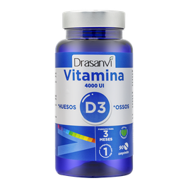 VITAMINA D3 4000 UI (100 MCG) - FRASCO X 90 COMPRIMIDOS X 566 MG