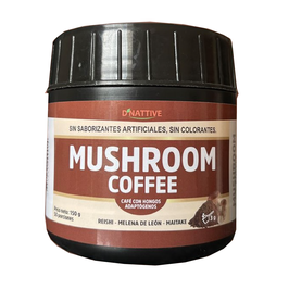 CAFÉ INSTANTÁNEO CON EXTRACTO DE GANODERMA LUCIDUM, MELENA DE LEÓN Y MAITAKE - FRASCO X 150 G (50 PORCIONES)