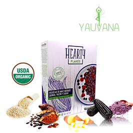 Cereal Hojuelas Maiz Morado Organico, Libre de Gluten y Azúcar - Caja x 300 g