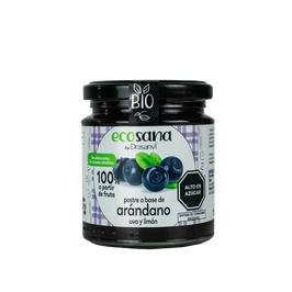 MERMELADA DE ARÁNDANO ORGÁNICA (SIN AZÚCAR AÑADIDA) - FRASCO X 260 G