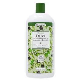 CHAMPÚ / SHAMPOO ORGÁNICO FITOAROMATERAPIA ACEITE OLIVA, ALOE VERA, LAVANDIN Y MANDARINA - FRASCO X 500 ML