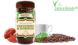 Cafe Cappuccino con Ganoderma Lucidum y Moringa Vivify - Frasco x 200 g ( 40 tazas )