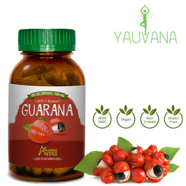 Guaraná (Paullinia cupana) - Frasco x 100 cápsulas x 500 mg