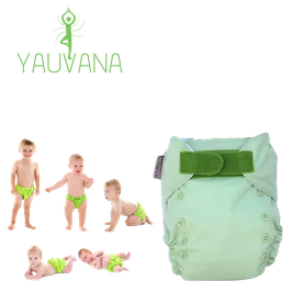 Pañal Ecológico Hipoalergénico Reusable niño 0 a 3 años Manzana Verde - 1 Unidad