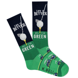 Men's Better On The Green Golf Crew Socks
