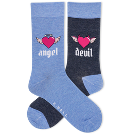Women's Angel vs Devil Crew Socks