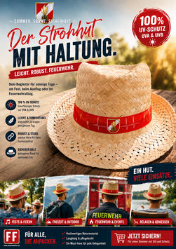 STROHHUT   LEICHT. ROBUST. FEUERWEHR.