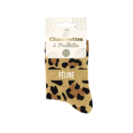 Chaussettes Paillettes "Féline"