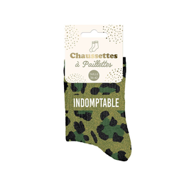 Chaussettes à paillettes "Indomptable"