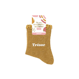 Chaussettes paillettes enfant fille "Trésor" - 3 à 6 ans